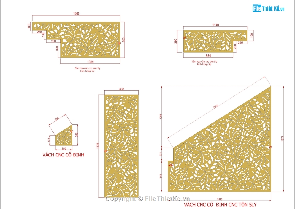 vách ngăn trang trí cnc,hoa văn trang trí cầu thang,hoa văn trang trí cây lá cnc,vách ngăn cnc