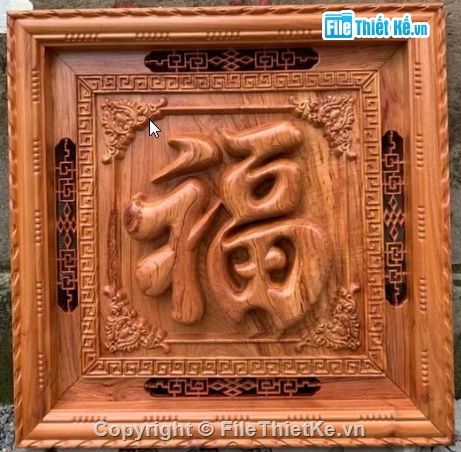 chữ phúc cnc,cnc tranh chữ phúc,Mẫu cnc tranh chữ phúc