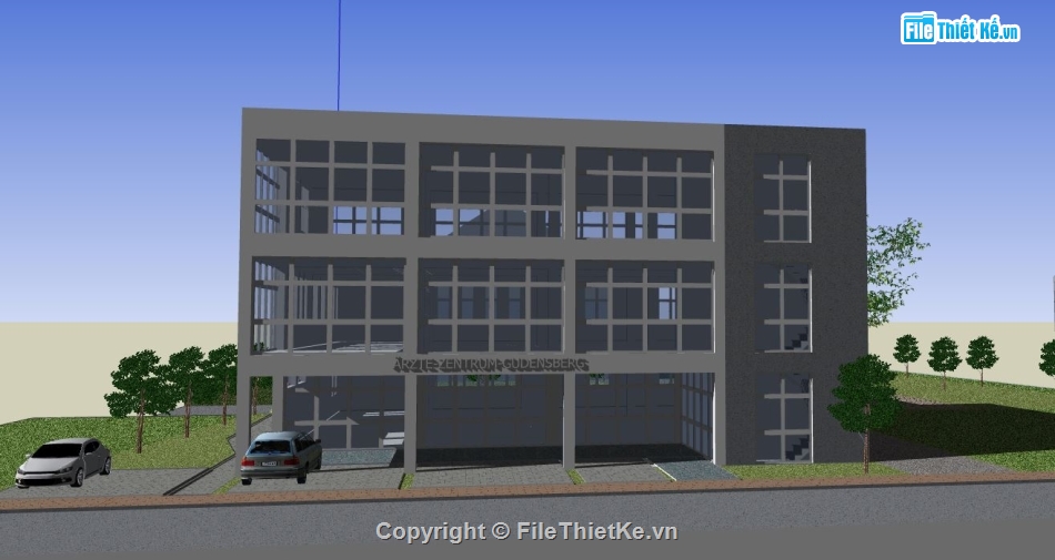 trụ sở văn phòng,su trụ sở văn phòng,sketchup trụ sở văn phòng