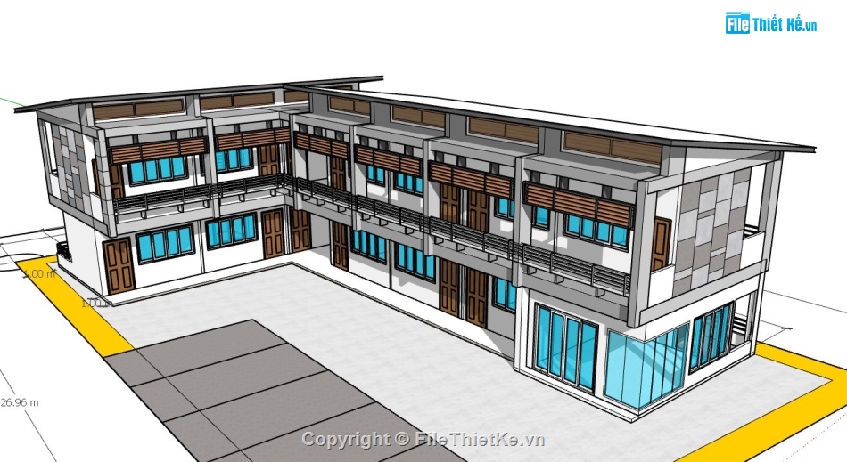 trường học 2 tầng,su trường học,model su trường học
