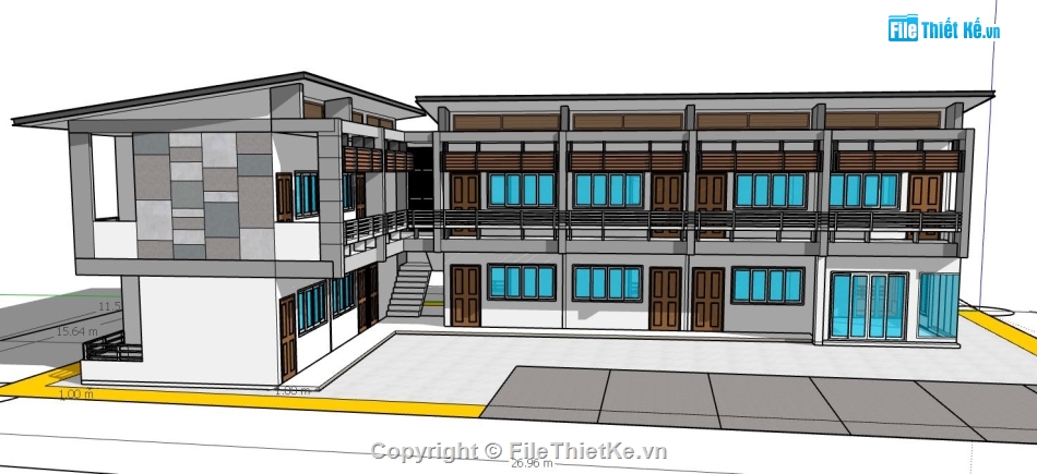 trường học 2 tầng,su trường học,model su trường học