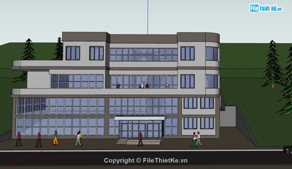 su trường học,model su trường học,sketchup trường học