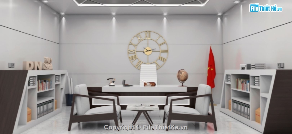 3d văn phòng,văn phòng làm việc,phòng hiện đại,file su văn phòng
