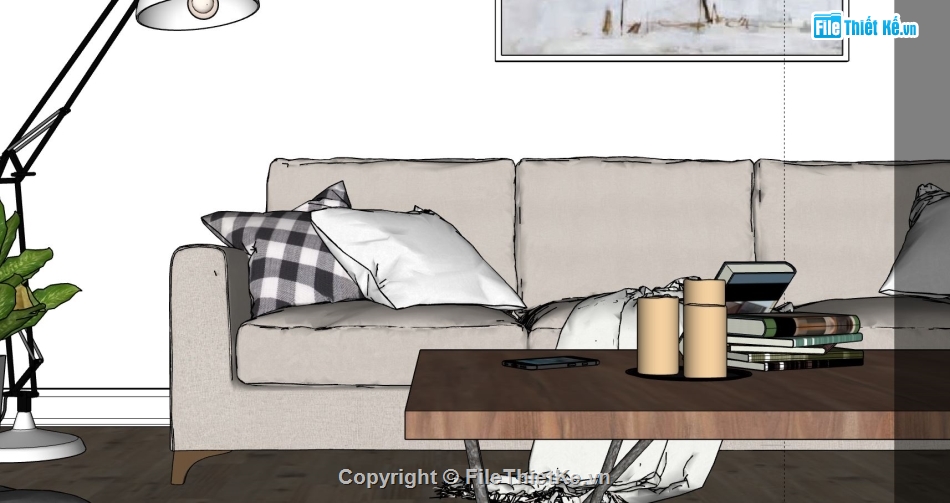 nội thất phòng khách,Mẫu nội thất phòng khách,sketchup phòng khách,phối cảnh phòng khách sketchup