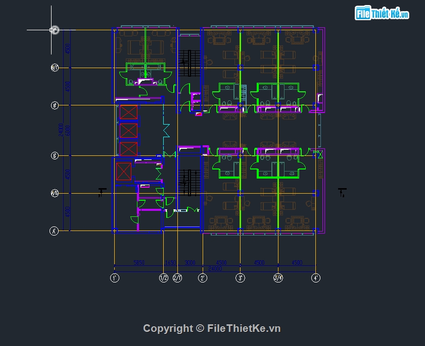 thiết kế mặt đứng khách sạn,khách sạn cao tầng file cad,autocad thiết kế mặt đứng khách sạn