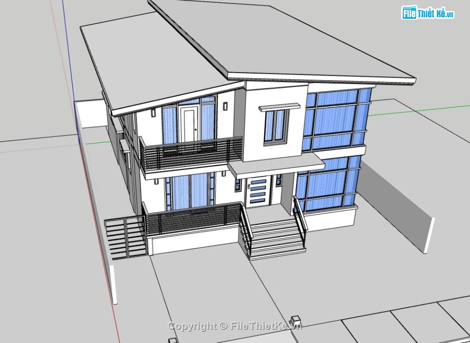 Biệt thự 2 tầng file su,model su biệt thự 2 tầng,biệt thự 2 tầng file sketchup,biệt thự 2 tầng file su,file su biệt thự 2 tầng