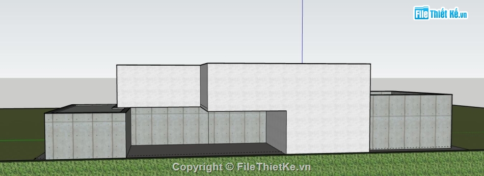 Biệt thự  2 tầng,Biệt thự nghỉ dưỡng 2 tầng,biệt thự 2 tầng file su,sketchup biệt thự 2 tầng