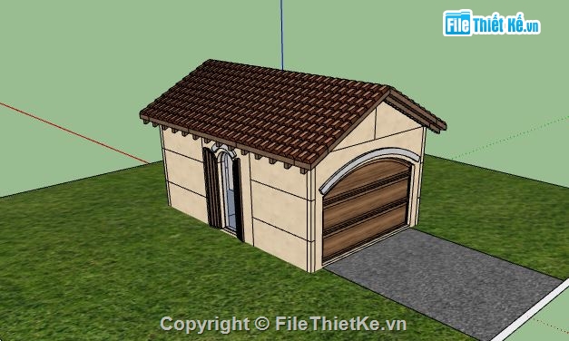 Nhà cấp 4,model su nhà cấp 4,file sketchup nhà cấp 4,nhà cấp 4 file su,sketchup nhà cấp 4