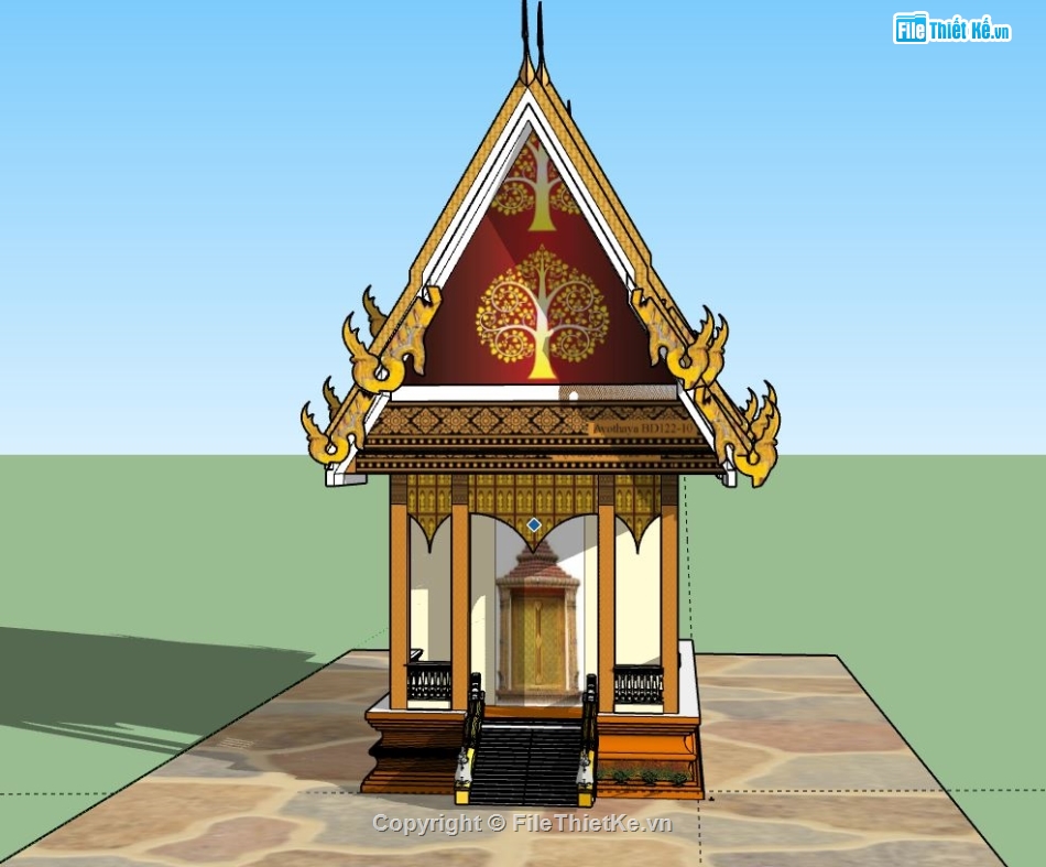 Nhà thờ file sketchup,model su nhà thờ,nhà thờ file su,file sketchup nhà thờ