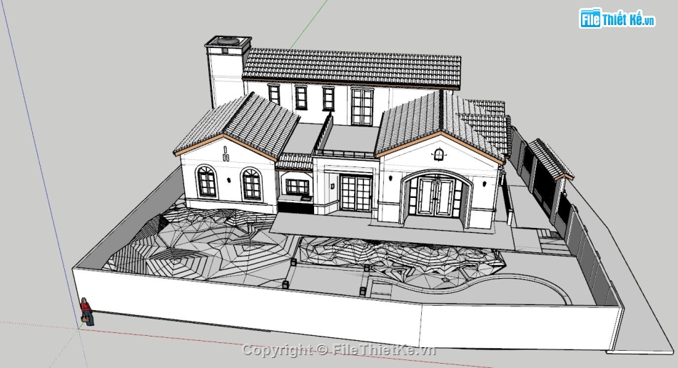 file sketchup villa,model sketchup villa,sketchup villa,model su villa,villa model sketchup