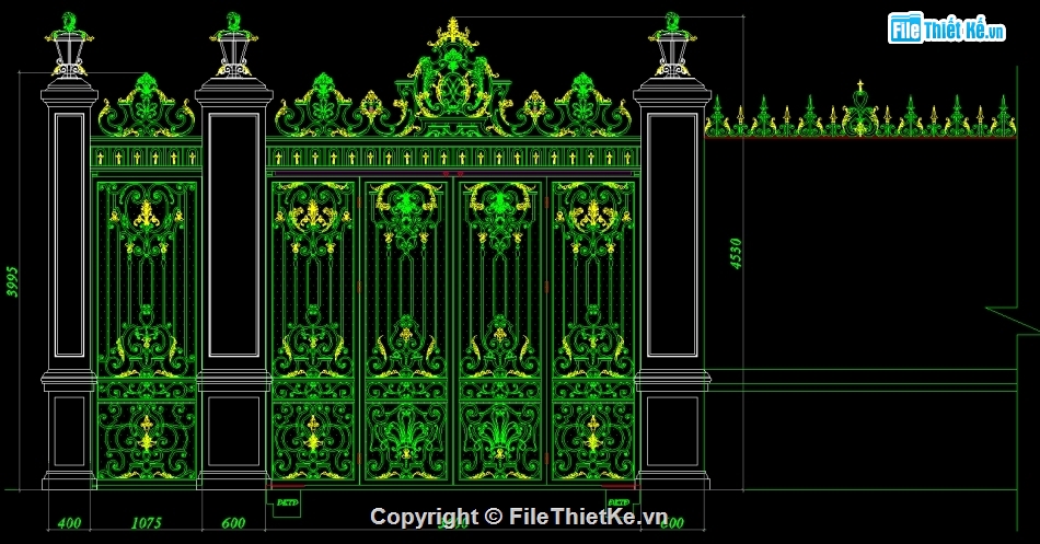 Cổng CNC sắt uốn,File cad cổng cnc đẹp,Mẫu Cổng CNC đẹp,Autocad cổng cnc sắt uốn,Autocad cổng cnc đẹp