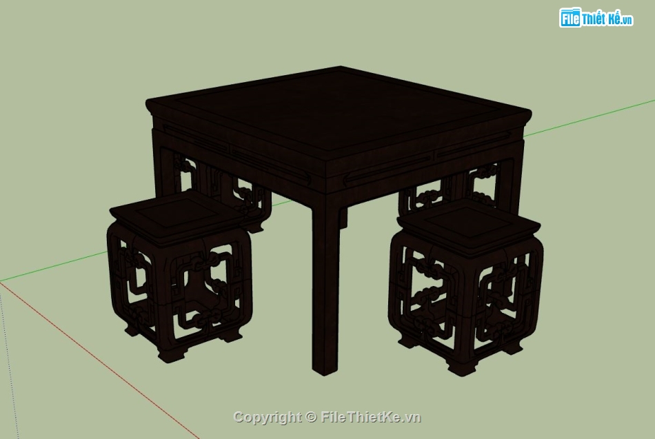 Miễn phí mẫu sketchup bàn ghế cổ điển Miễn Phí Mẫu Sketchup Bàn Ghế Cổ Điển
