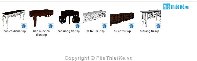 sketchup bàn ghế,bàn ghế cổ điển,file sketchup bàn ghế,mẫu bàn ghế đẹp