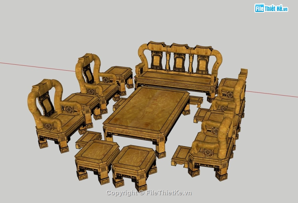 bàn ghế phòng khách,sketchup bàn ghế,mẫu bàn ghế
