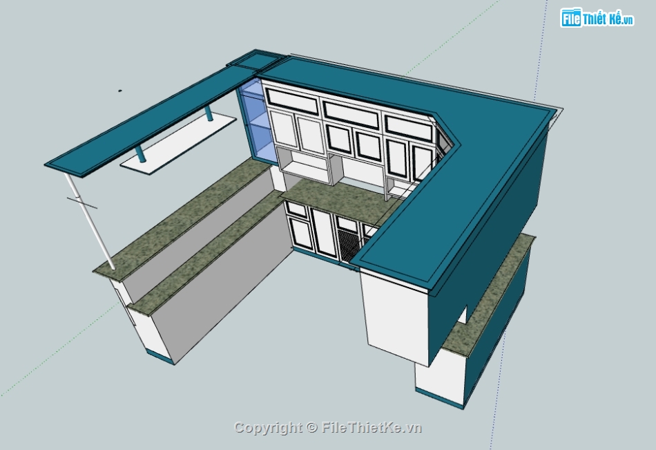 model sketchup phòng ăn,model bếp,mode bếp,phòng bếp,phòng bếp sketchup