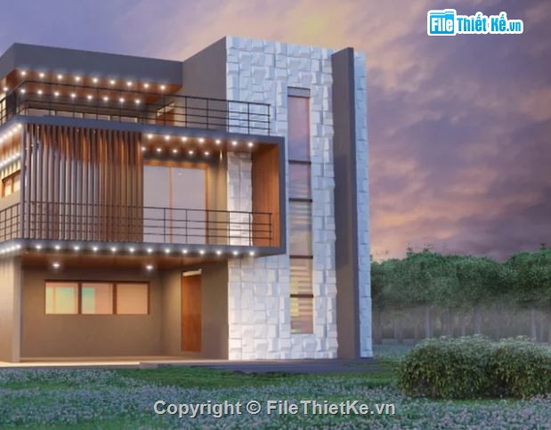 Model su biệt thự 2 tầng,Biệt thự 2 tầng model su,file sketchup biệt thự 2 tầng,biệt thự 2 tầng