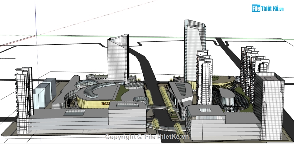 file sketchup,file su tòa nhà văn phòng,model sketchup tòa nhà văn phòng,file 3d tòa nhà văn phòng