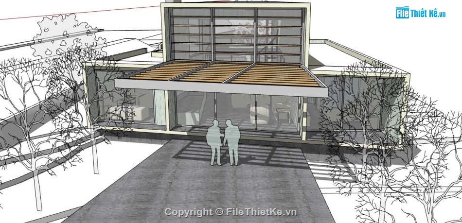 biệt thự 2 tầng,su biệt thự 2 tầng,file sketchup biệt thự 2 tầng,file su biệt thự 2 tầng