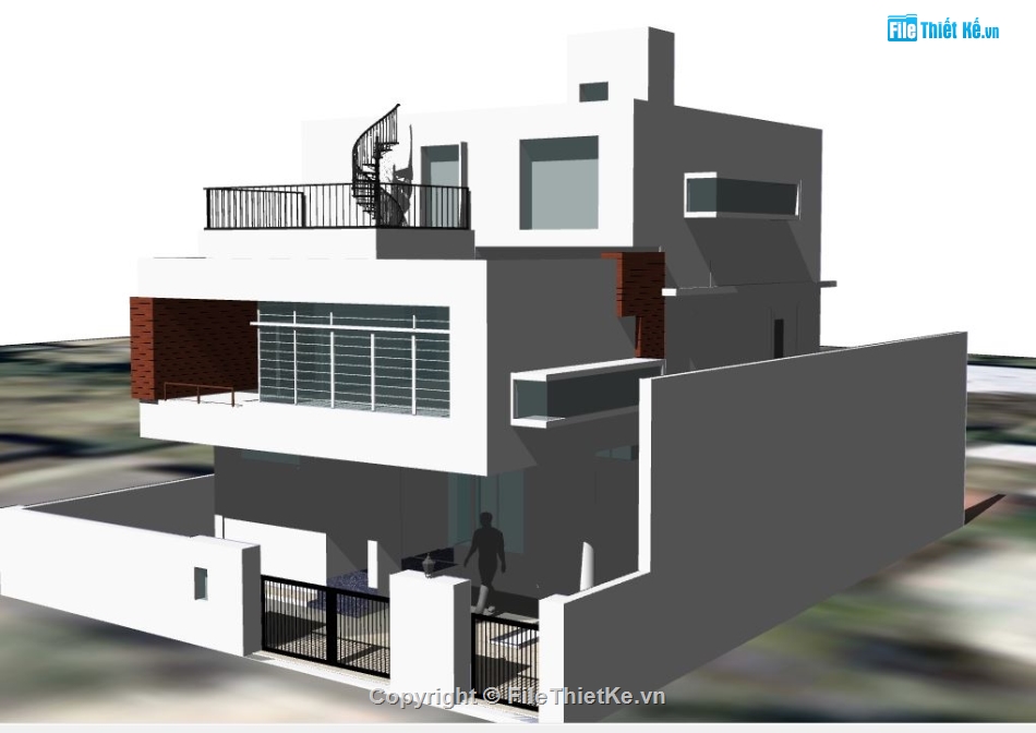 file su biệt thự,sketchup biệt thự,model su biệt thự