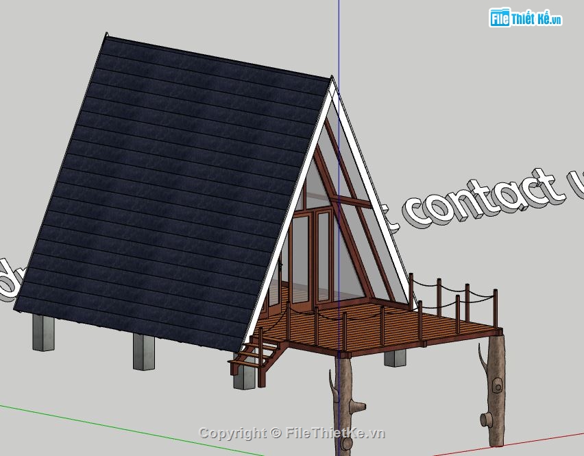 su chòi nghỉ,model su chòi nghỉ,sketchup chòi nghỉ