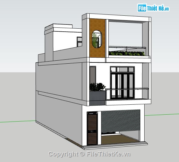 nhà phố sketchup,file sketchup nhà phố,file nhà phố sketchup