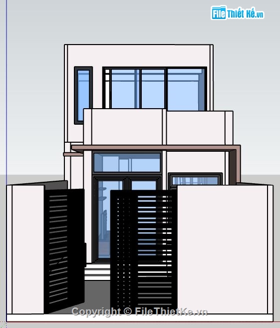 mẫu nhà phố su,file su nhà phố,file nhà phố sketchup