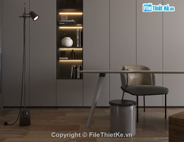 phòng làm việc file su,model su phòng làm việc,file sketchup phòng làm việc,phòng làm việc model su