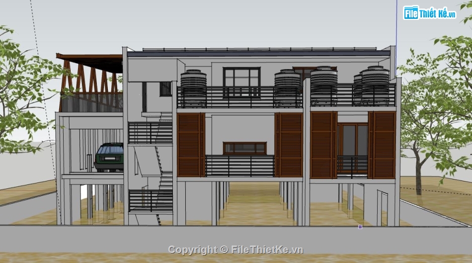 showroom honda,file su show room,mẫu sketchup showroom ô tô,phối cảnh showroom