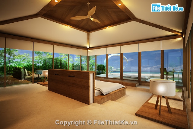 model File 3ds max,3d max model,max nghỉ dưỡng,Bungalow,3dmax Bungalow