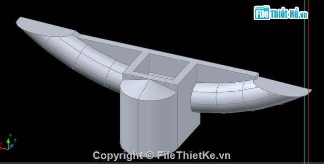 cầu 3D,trụ cầu 3D,cầu vòm,mố trụ cầu,3D trụ cầu vòm