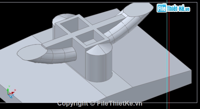 cầu 3D,trụ cầu 3D,cầu vòm,mố trụ cầu,3D trụ cầu vòm