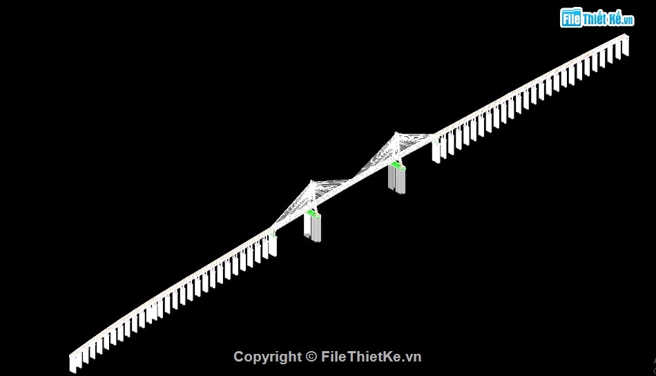 cầu vàm cống,FILE REVIT,dây văng