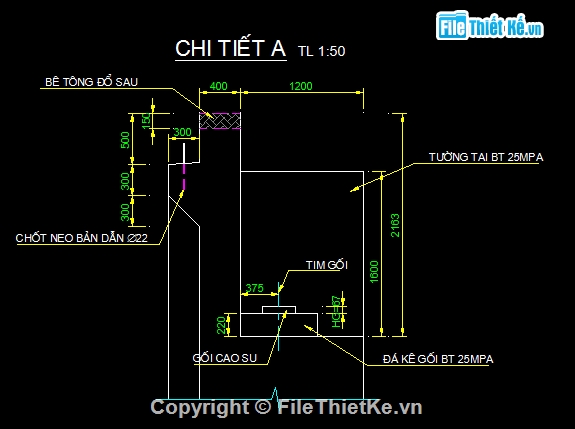 Mố chữ U,chữ U,mố,mố dầm I 33m,dầm I 33m,cấu tạo mố