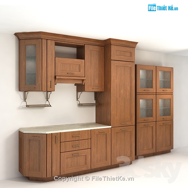 mode bếp,mode bếp tân cổ điển,mode 3dmax bếp,thiết kế bếp tân cổ điển