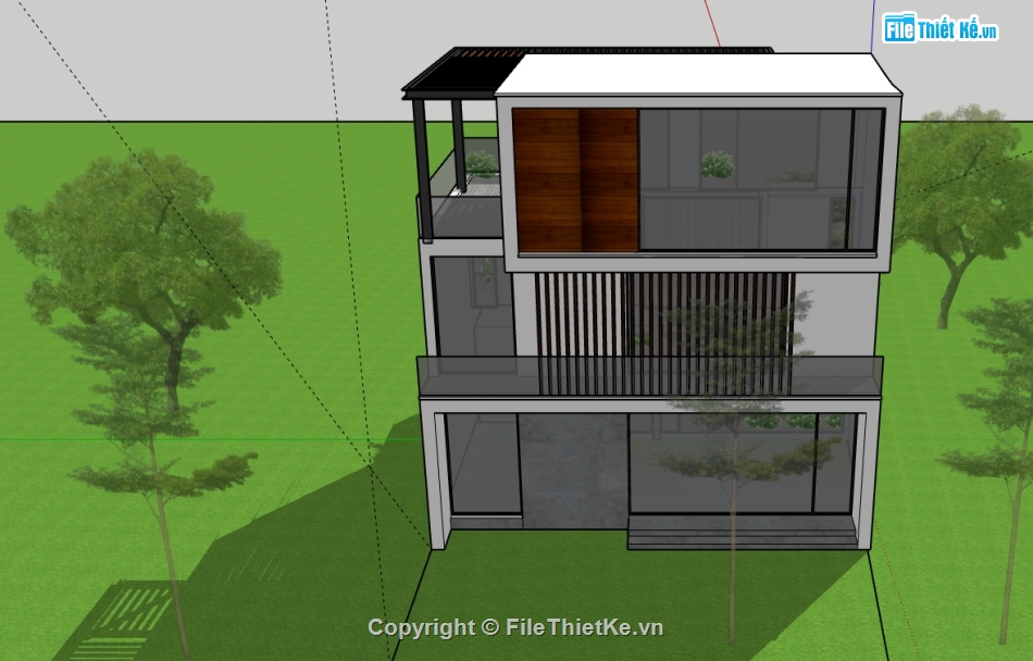 nhà phố 3 tầng file sketchup,nhà phố 3 tầng sketchup,File sketchup nhà phố 3 tầng,model su nhà phố 3 tầng