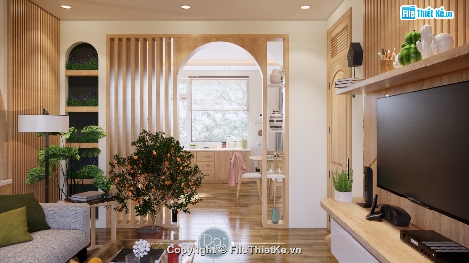 Sketchup nội thất gia đình,Model nội thất,Sketch Up nội thất