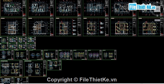 mẫu biệt thự 3 tầng,biệt thự 3 tầng,mẫu biệt thự,biệt thự 3 tầng 9x16.69m