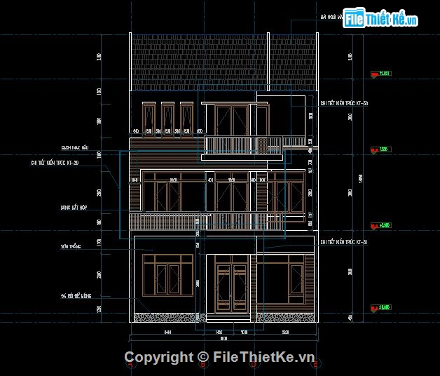 mẫu biệt thự 3 tầng,biệt thự 3 tầng,mẫu biệt thự,biệt thự 3 tầng 9x16.69m