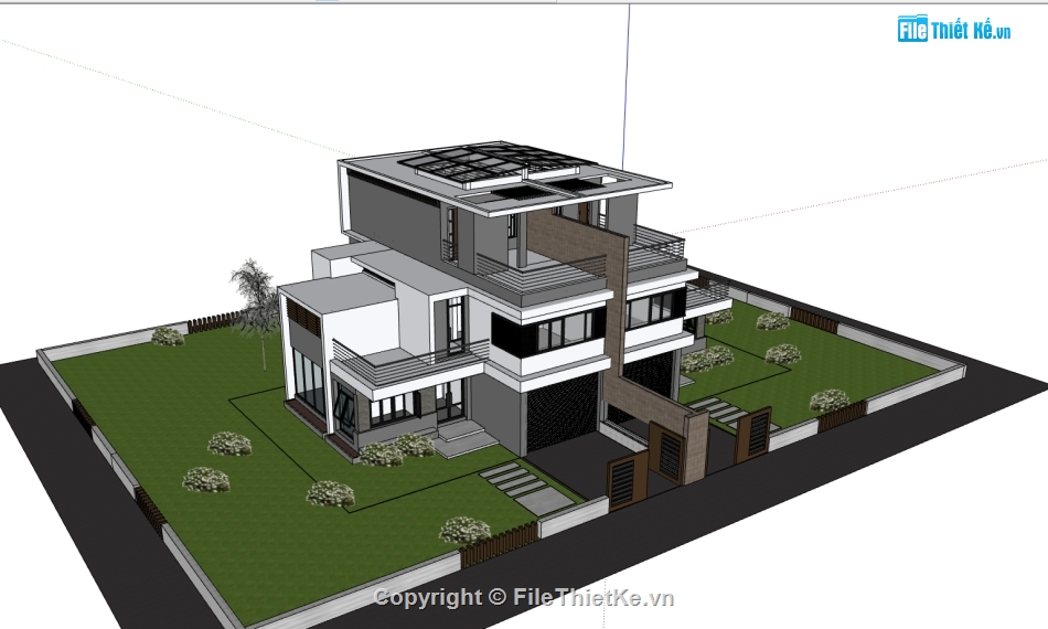 File sketchup biệt thự 2 tầng,model sketchup biệt thự 2 tầng,sketchup biệt thự 2 tầng,3d sketchup biệt thự 2 tầng