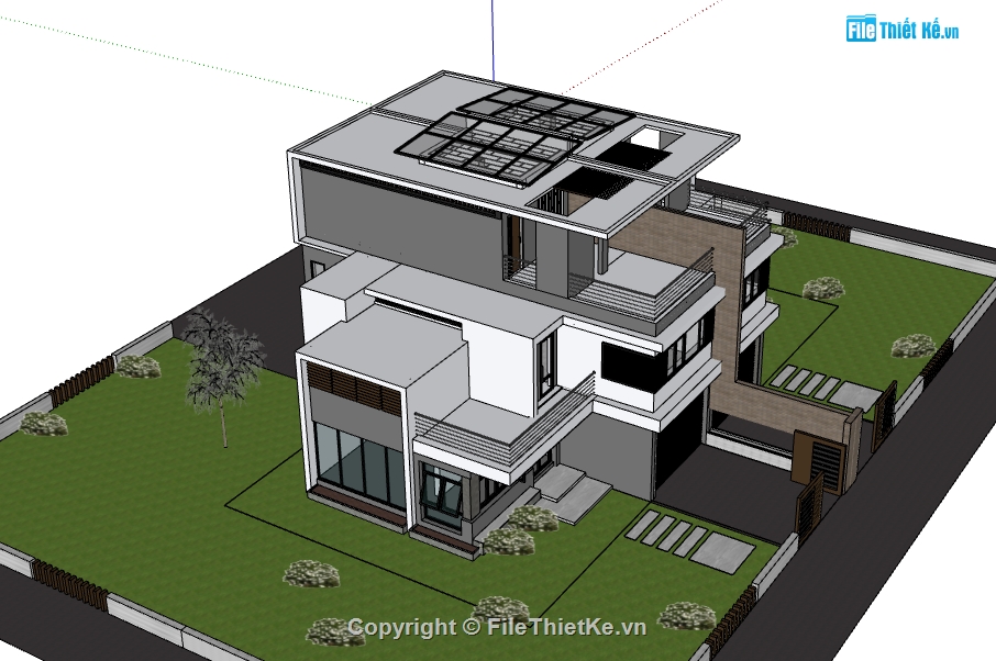 File sketchup biệt thự 2 tầng,model sketchup biệt thự 2 tầng,sketchup biệt thự 2 tầng,3d sketchup biệt thự 2 tầng