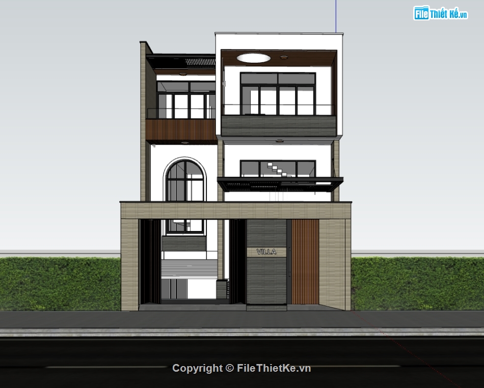nhà 3 tầng file su,model sketchup nhà phố 3 tầng,Model 3d  nhà phố 3 tầng,3d nhà phố 3 tầng