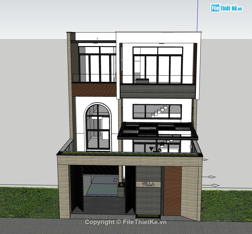 nhà 3 tầng file su,model sketchup nhà phố 3 tầng,Model 3d  nhà phố 3 tầng,3d nhà phố 3 tầng
