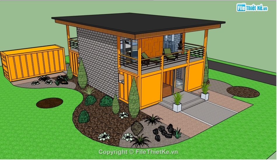 file 3d quán cafe,Model 3d quán cafe,3d quán cafe 2 tầng,file 3d quán cafe 2 tầng