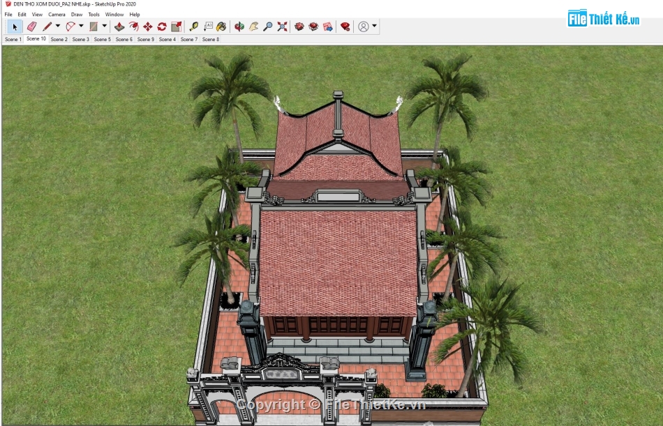 File su đền thờ,Nhà thờ file su,File su nhà thờ,file sketchup nhà thờ