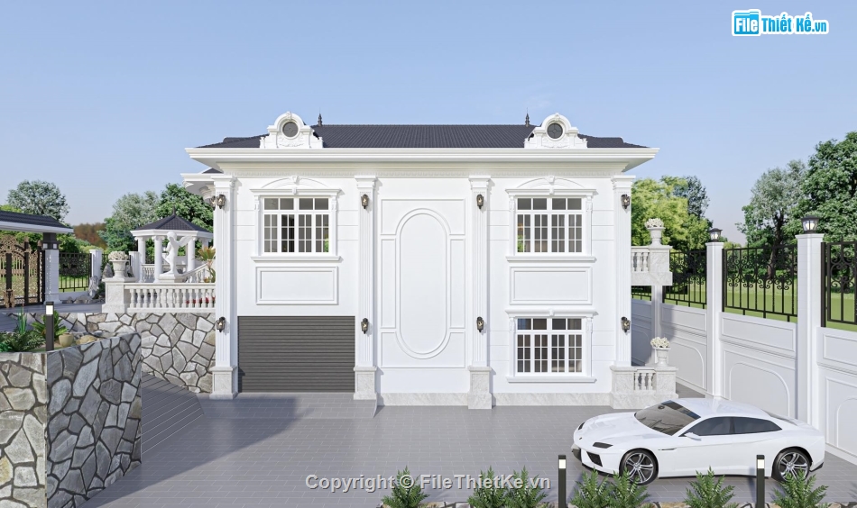 Model 3d sketchup biệt thự,File su biệt thự 2 tầng,model su biệt thự 2 tầng,file sketchup biệt thự 2 tầng,mẫu biệt thự 2 tầng sketchup,thiết kế biệt thự 2 tầng sketchup