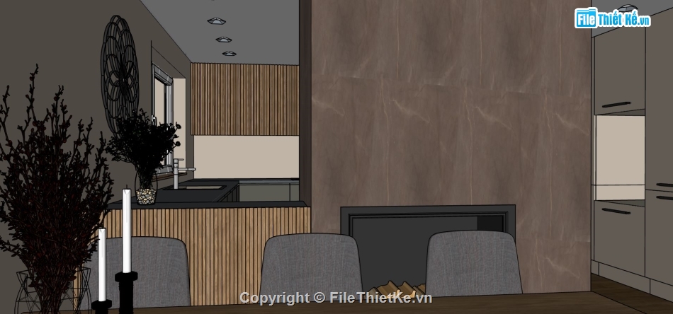 sketchup nội thất căn hộ,model sketchup nội thất căn hộ,su thiết kế nội thất căn hộ
