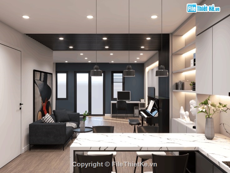 Model sketchup nội thất chung cư,nội thất phòng khách,nội thất phòng ngủ đẹp,su nội thất phòng khách bếp,mẫu sketchup nội thất chung cư