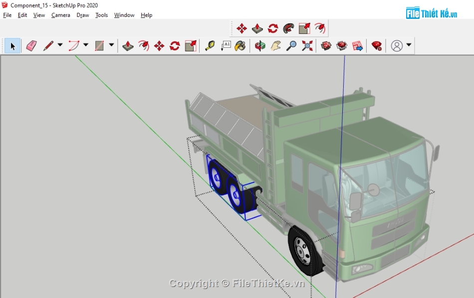 Model Su phương tiện thi công,Sketchup xe thi công,Su máy cẩu,Sketchup máy bê tông,Su xe tải