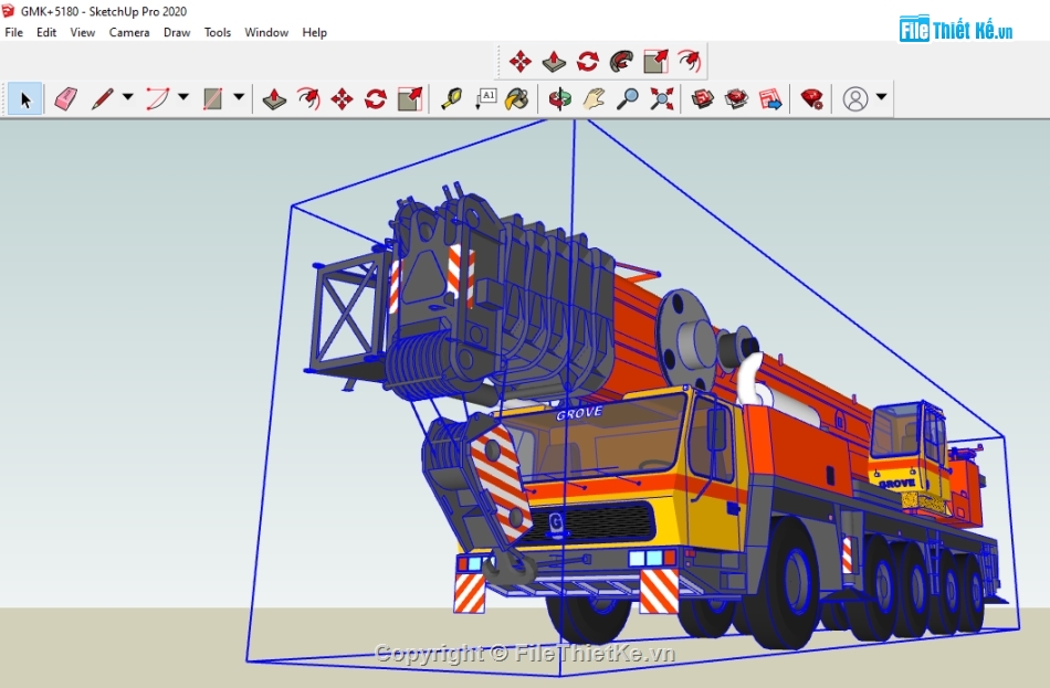 Model Su phương tiện thi công,Sketchup xe thi công,Su máy cẩu,Sketchup máy bê tông,Su xe tải