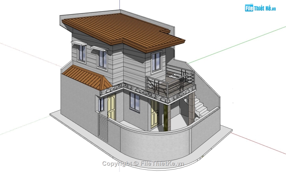 nhà phố 2 tầng,model su nhà phố 2 tầng,phối cảnh nhà phố 2 tầng,nhà phố 2 tầng hiện đại